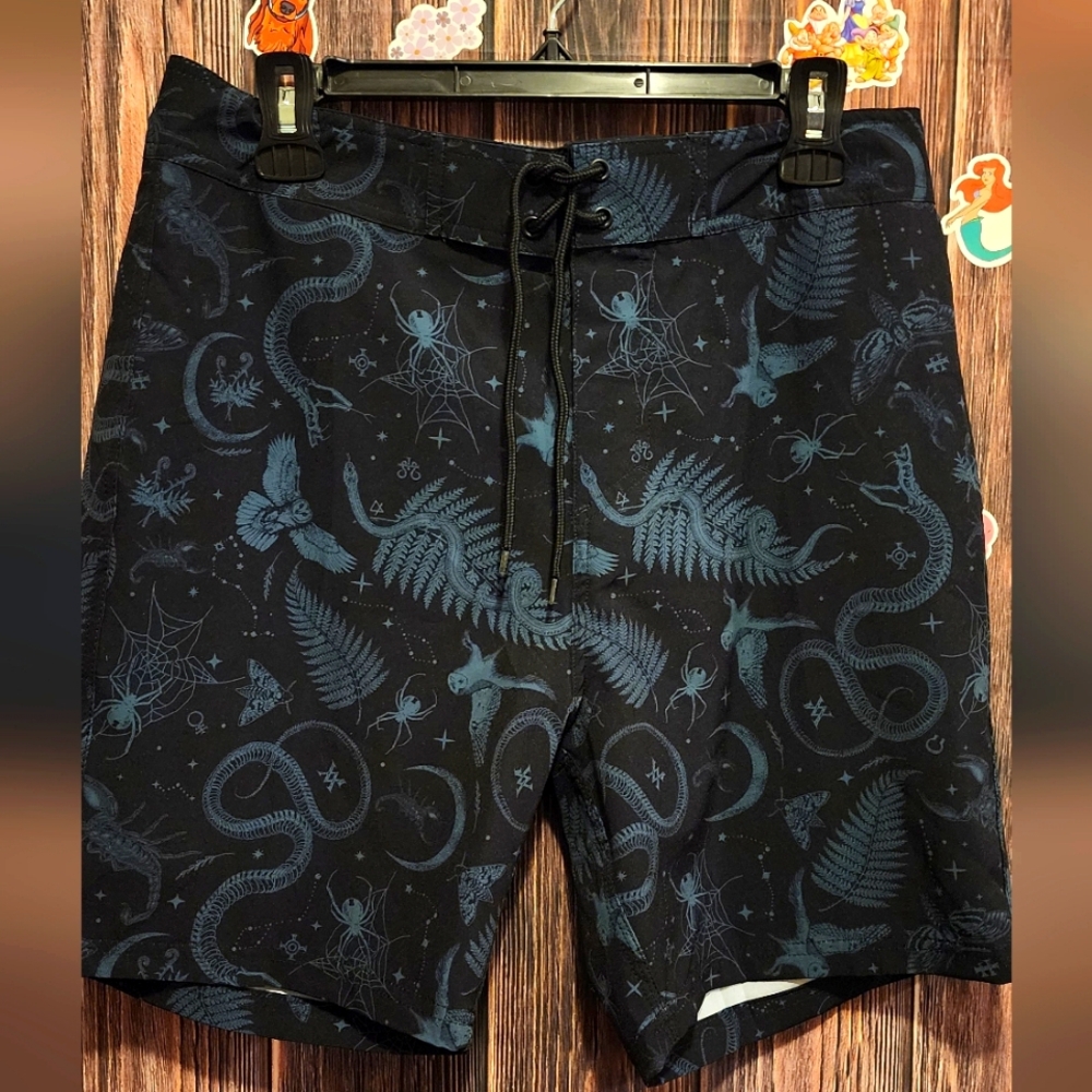 Midnight Hour men's Black and Blue Board Shorts